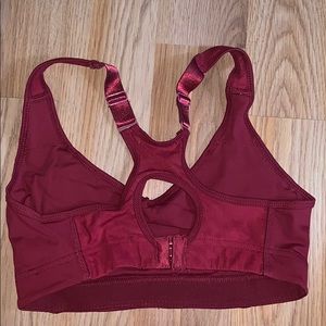 Dark red sports top